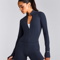 SoftMotion™ Mid Jacket with Grey Logo | True Blue