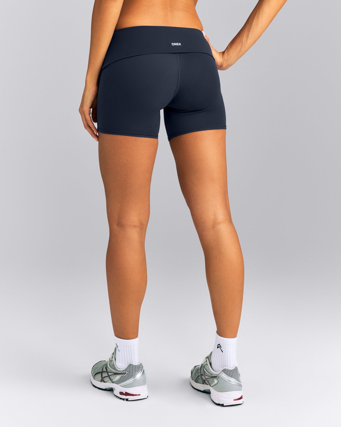 SoftMotion™ Fold Over Mid Rise Shorts 6" New Branding | True Blue