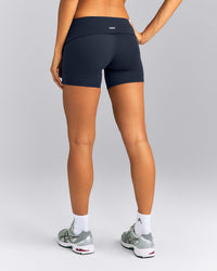 SoftMotion™ Fold Over Mid Rise Shorts 6" New Branding | True Blue