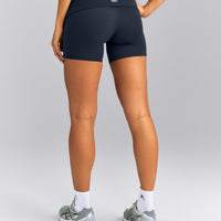 SoftMotion™ Fold Over Mid Rise Shorts 6" New Branding | True Blue