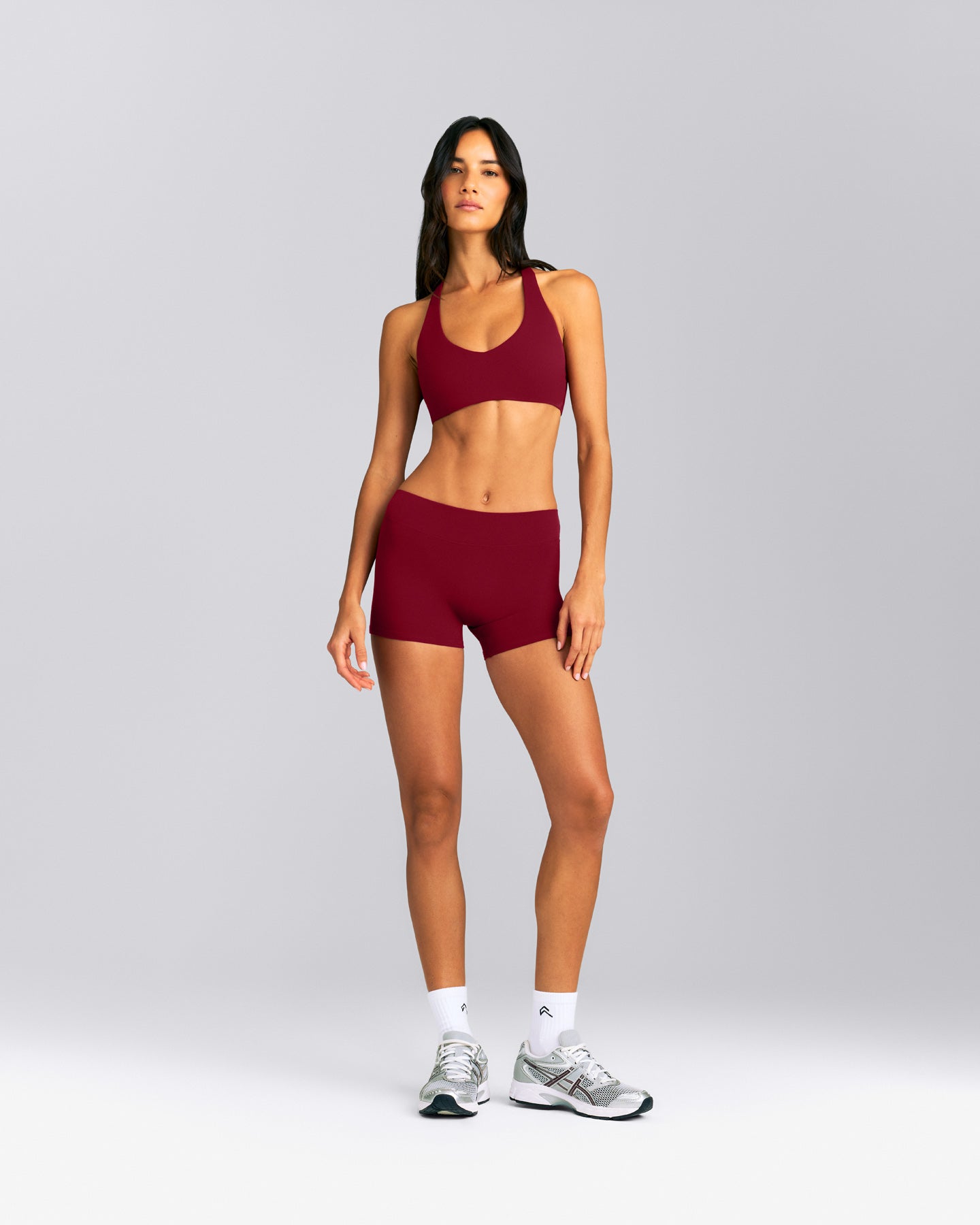 SoftMotion™ Mid Rise Micro Shorts 4" New Branding | Ruby Red