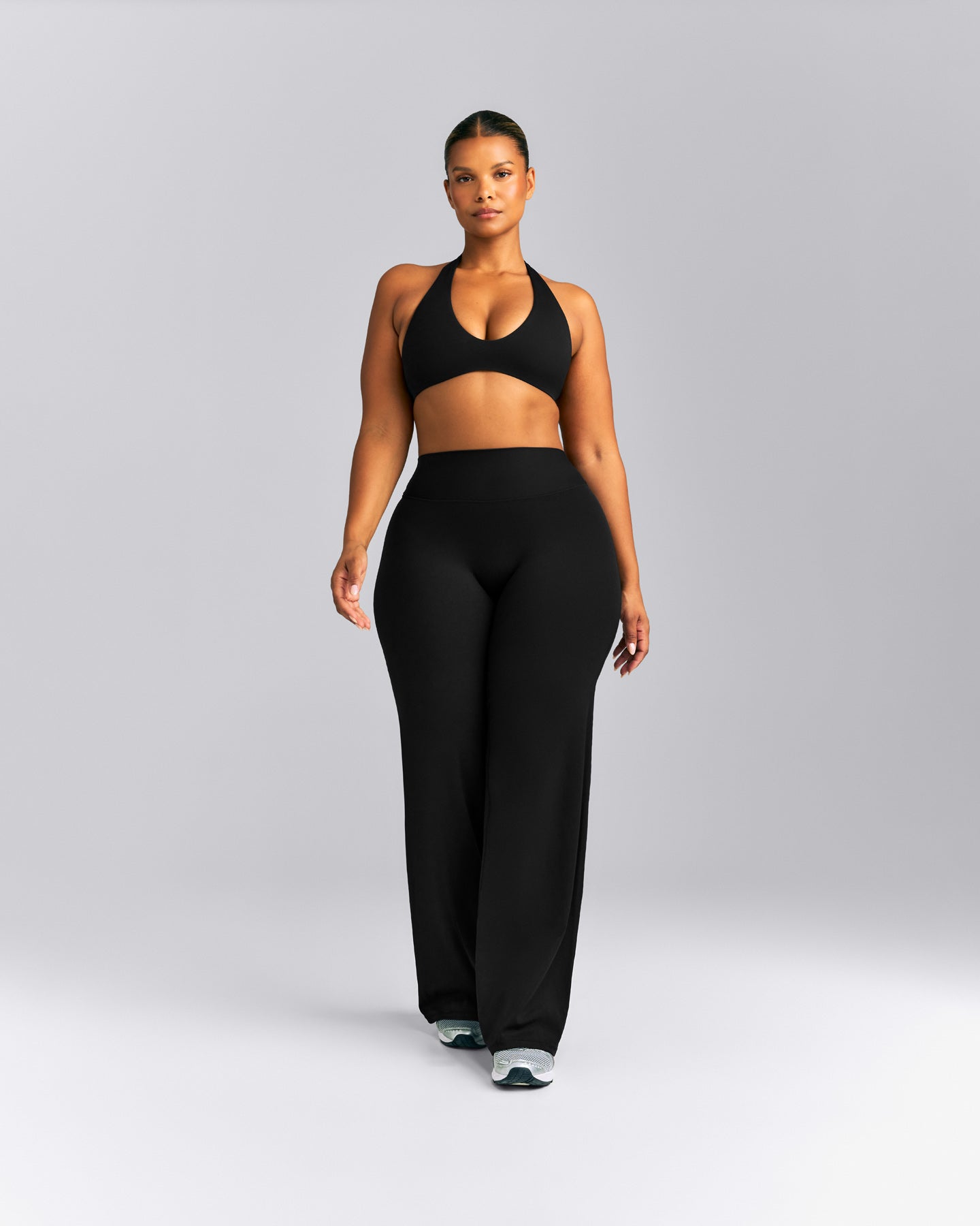 SoftMotion™ Minimal Halter Neck Bralette | Black