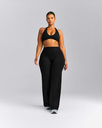 SoftMotion™ Minimal Halter Neck Bralette | Black