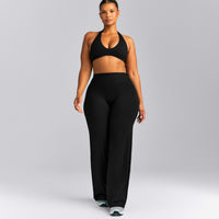 SoftMotion™ Minimal Halter Neck Bralette | Black