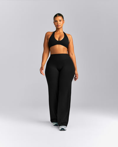 SoftMotion™ Minimal Halter Neck Bralette | Black