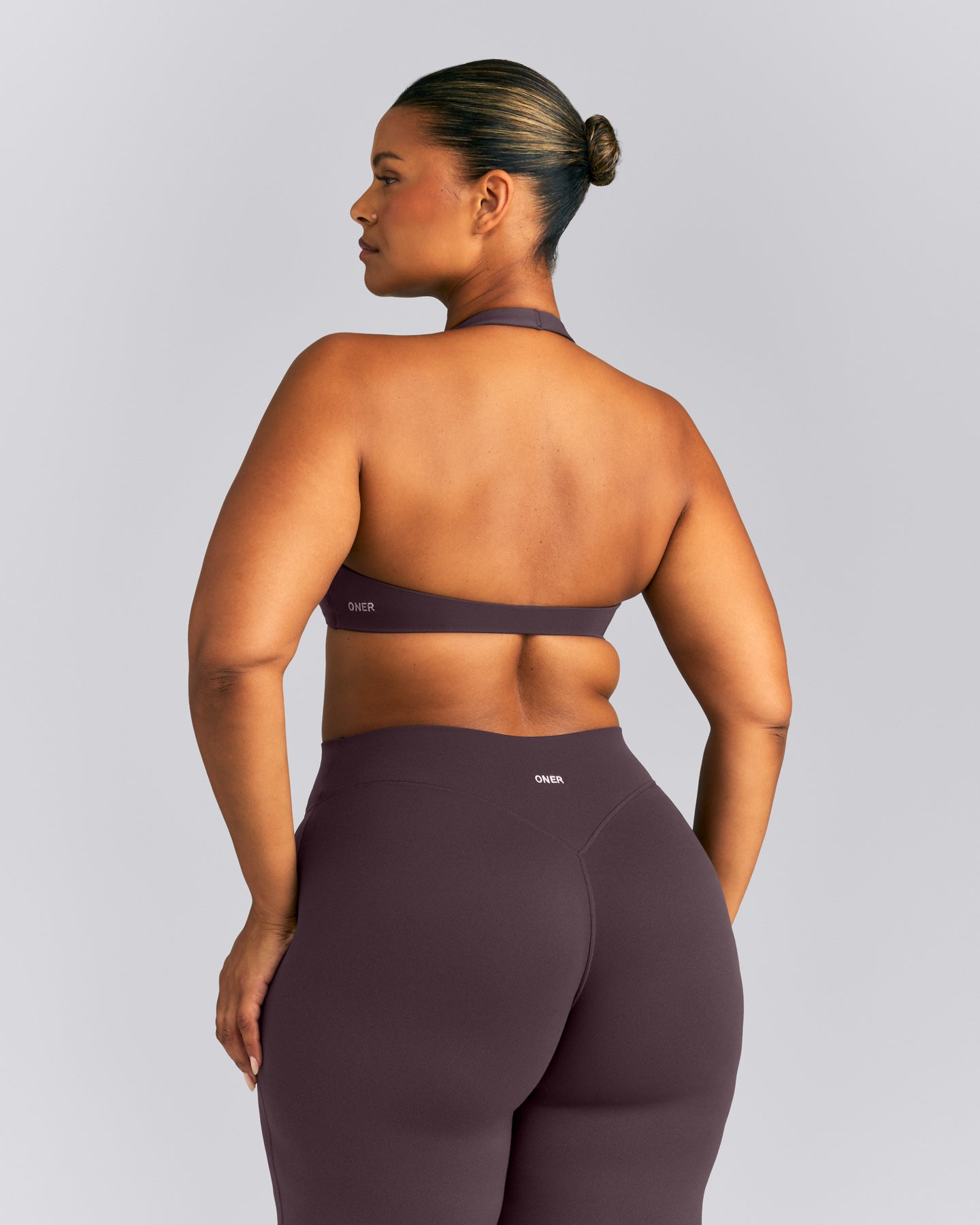 SoftMotion™ Minimal Halter Neck Bralette | Dark Umber Brown