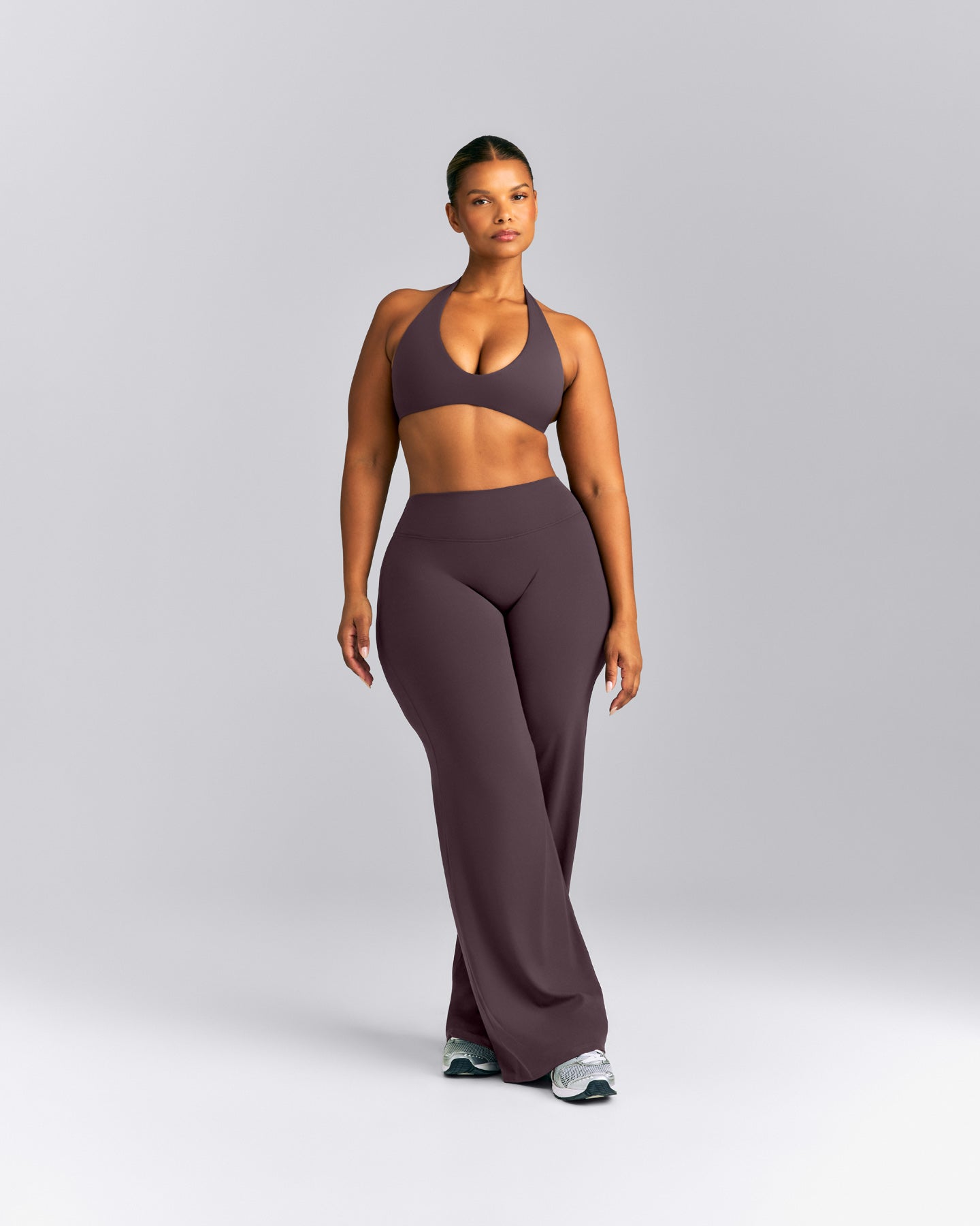 SoftMotion™ Minimal Halter Neck Bralette | Dark Umber Brown