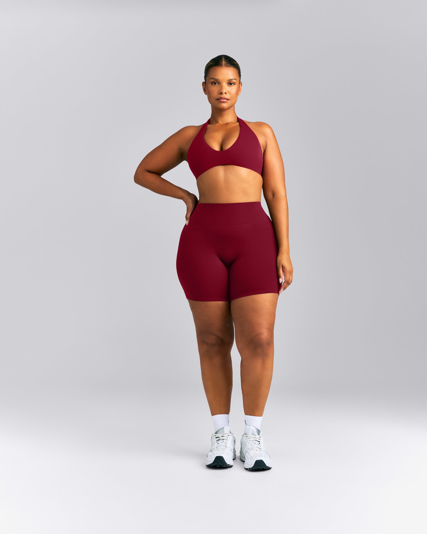 SoftMotion™ Minimal Halter Neck Bralette | Ruby Red