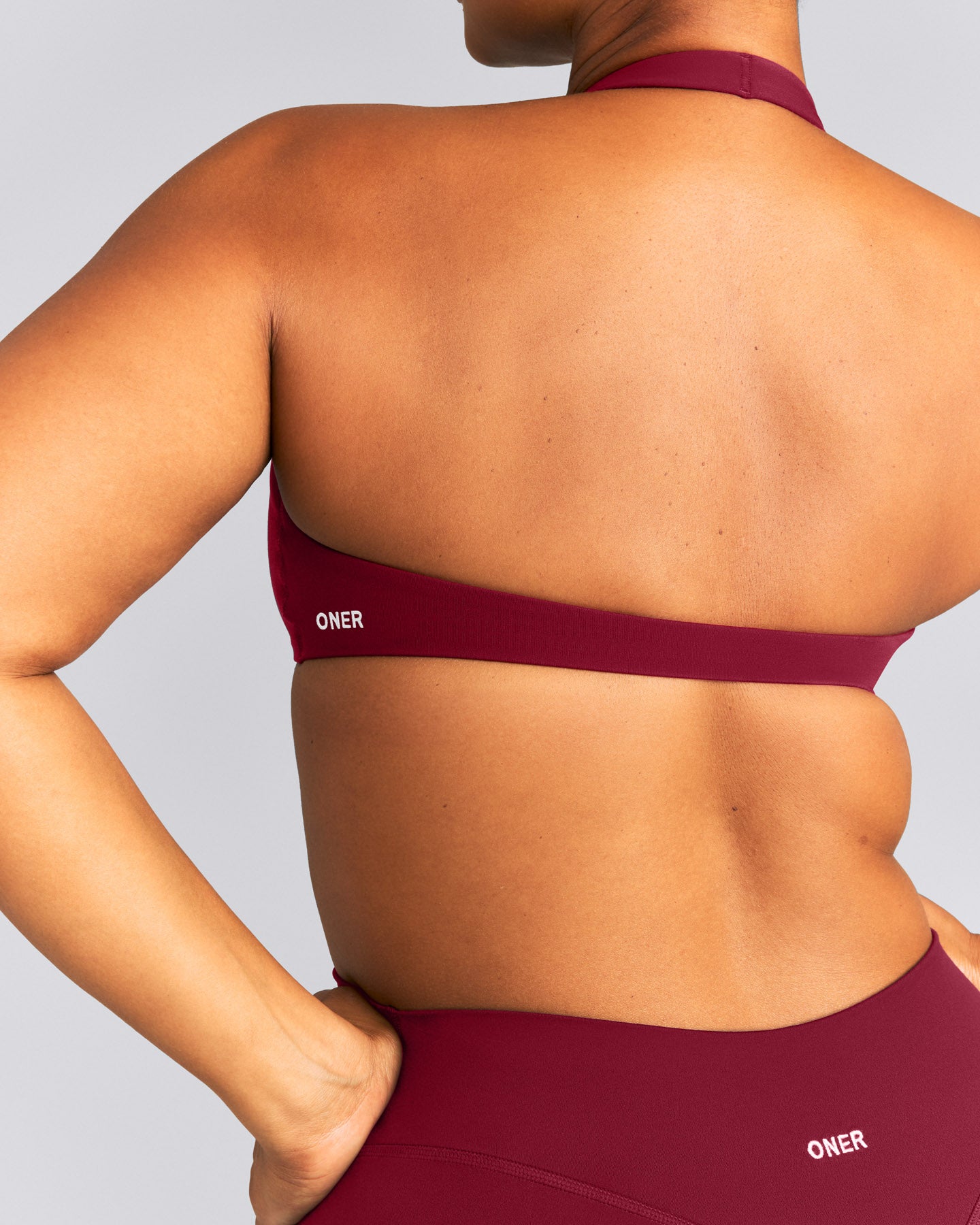 SoftMotion™ Minimal Halter Neck Bralette | Ruby Red