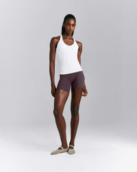 SoftMotion™ Racer Back Tank Top with Built in Bra Shelf New Branding | White