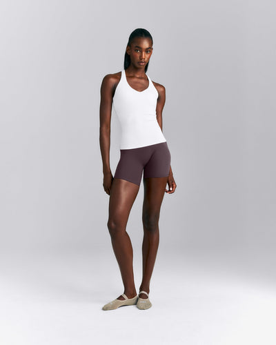 SoftMotion™ Racer Back Tank Top with Built in Bra Shelf New Branding | White