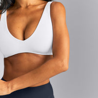 SoftMotion™ Scoop Back Bralette New Branding | White