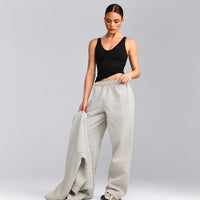 SoftMotion™ Scoop Neck Vest with Grey Logo | Black