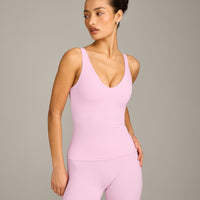 SoftMotion™ Scoop Neck Vest with Grey Logo | Chalk Pink