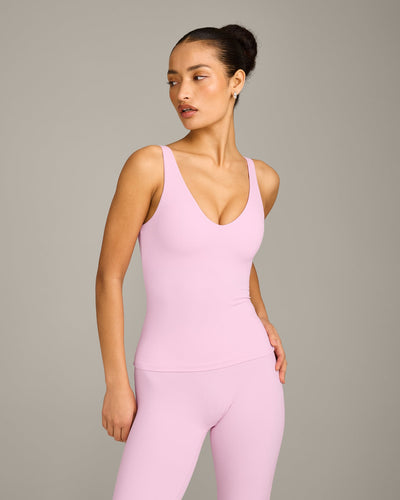 SoftMotion™ Scoop Neck Vest with Grey Logo | Chalk Pink