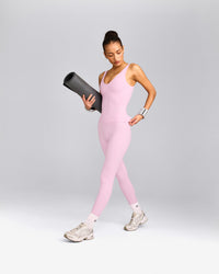 SoftMotion™ Scoop Neck Tank Top with Gray Logo | Chalk Pink
