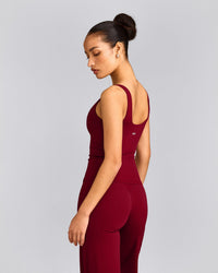 SoftMotion™ Scoop Neck Vest with Grey Logo | Ruby Red
