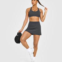 SoftMotion™ Skort with White Logo | Coal