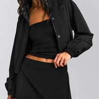 SoftMotion™ Skort with Pockets with Grey Logo | Black