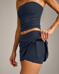 SoftMotion™ Skort with Pockets with Grey Logo | True Blue