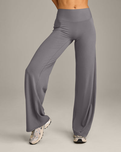 SoftMotion™ Straight Leg Bottoms with Grey Logo | Ash Grey