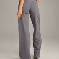 SoftMotion™ Straight Leg Bottoms with Grey Logo | Ash Grey