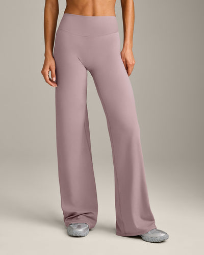 SoftMotion™ Straight Leg Bottoms with White Logo | Dusty Purple