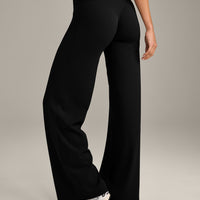 SoftMotion™ Straight Leg Bottoms with Grey Logo | Black