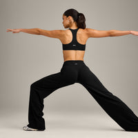 SoftMotion™ Straight Leg Bottoms with Grey Logo | Black