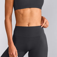 SoftMotion™ Straight Leg Pants with Gray Logo | Coal