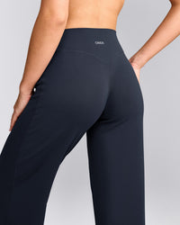SoftMotion™ Straight Leg Pants with Gray Logo | True Blue