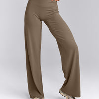 SoftMotion™ Straight Leg Bottoms with Grey Logo | Moss Brown
