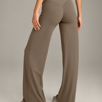 SoftMotion™ Straight Leg Bottoms with Grey Logo | Moss Brown
