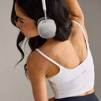 SoftMotion™ Strappy Mid Vest with Built in Bra Shelf | White