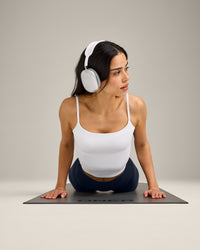 SoftMotion™ Strappy Mid Vest with Built in Bra Shelf | White