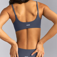 SoftMotion™ Strappy Sports Bra | Granite Blue