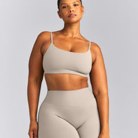 SoftMotion™ Strappy Sports Bra | Warm Sand