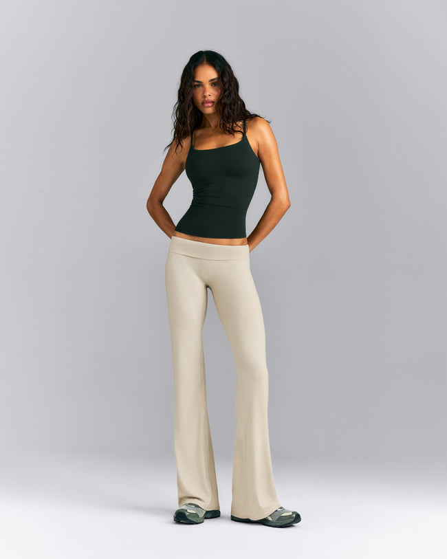 SoftMotion™ Strappy Tank Top with Built in Bra Shelf | Emerald Noir
