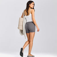 SoftMotion™ Strappy Tank Top with Built in Bra Shelf | White