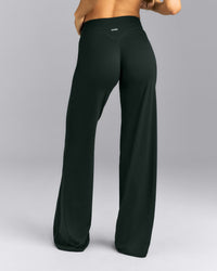 SoftMotion™ Wrap Straight Leg Pants | Emerald Noir