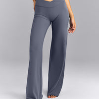 SoftMotion™ Wrap Straight Leg Pants | Granite Blue