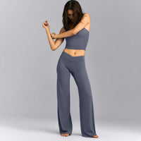 SoftMotion™ Wrap Straight Leg Pants | Granite Blue