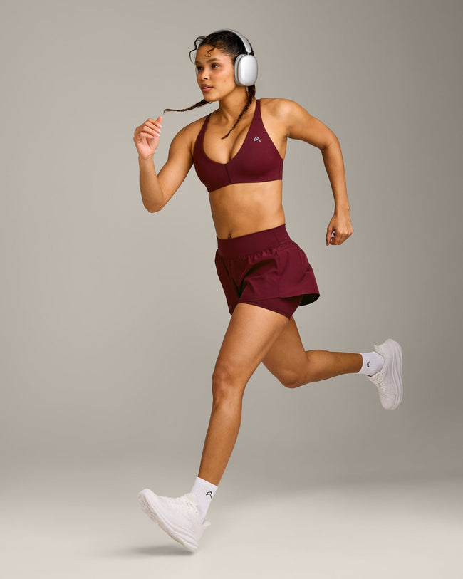 UnifiedMove™ Double Layer Shorts 5" with Reflective Logo | Rosewood
