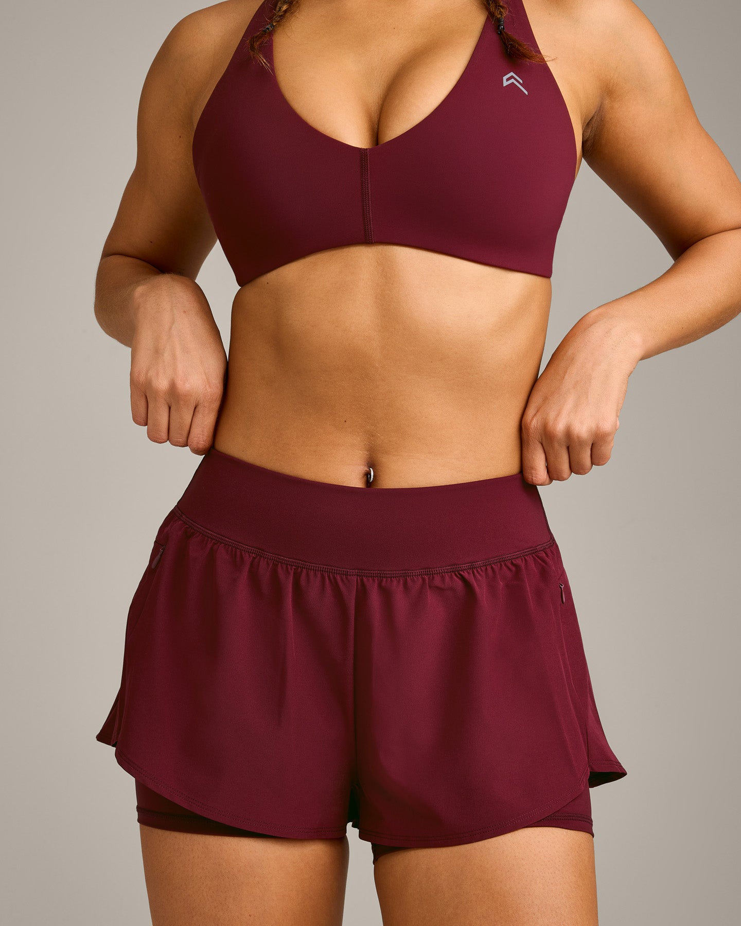 UnifiedMove™ Double Layer Shorts 5" with Reflective Logo | Rosewood