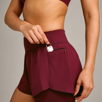 UnifiedMove™ Double Layer Shorts 5" with Reflective Logo | Rosewood