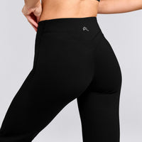UnifiedMove™ Wrap Flared Pants with Reflective Logo | Black