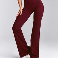 UnifiedMove™ Wrap Flared Pants with Reflective Logo | Rosewood