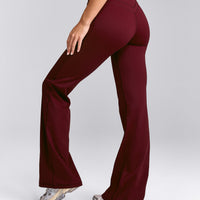 UnifiedMove™ Wrap Flared Pants with Reflective Logo | Rosewood