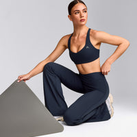 UnifiedMove™ Wrap Flared Pants with Reflective Logo | True Blue