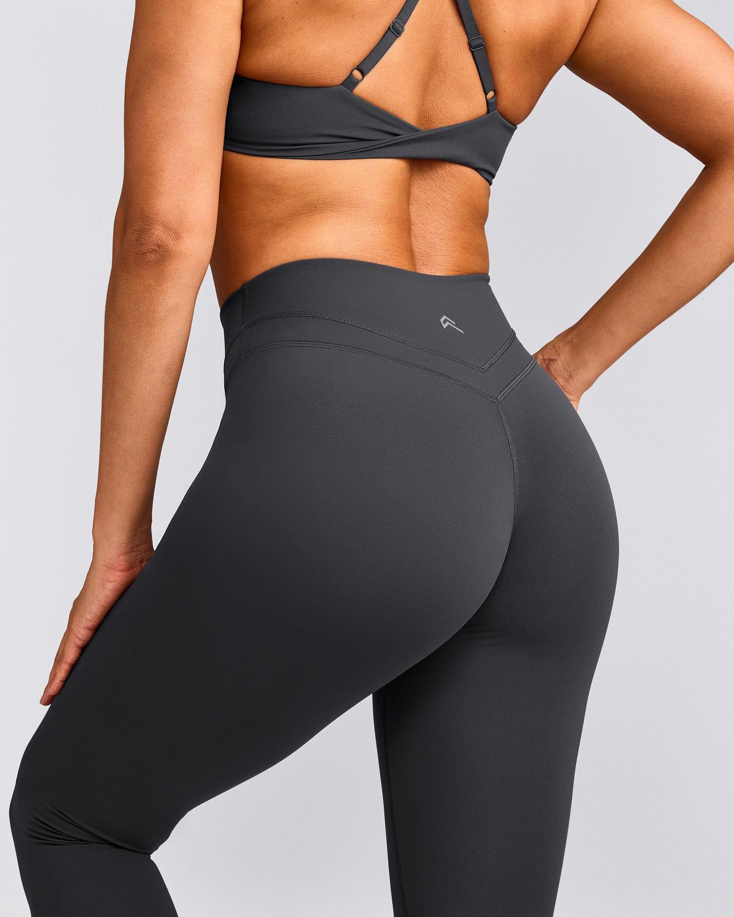 UnifiedMove™ High Waisted Leggings with Reflective Logo | Coal